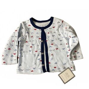 Infant Baby First Impressions Car Cardigan NWT